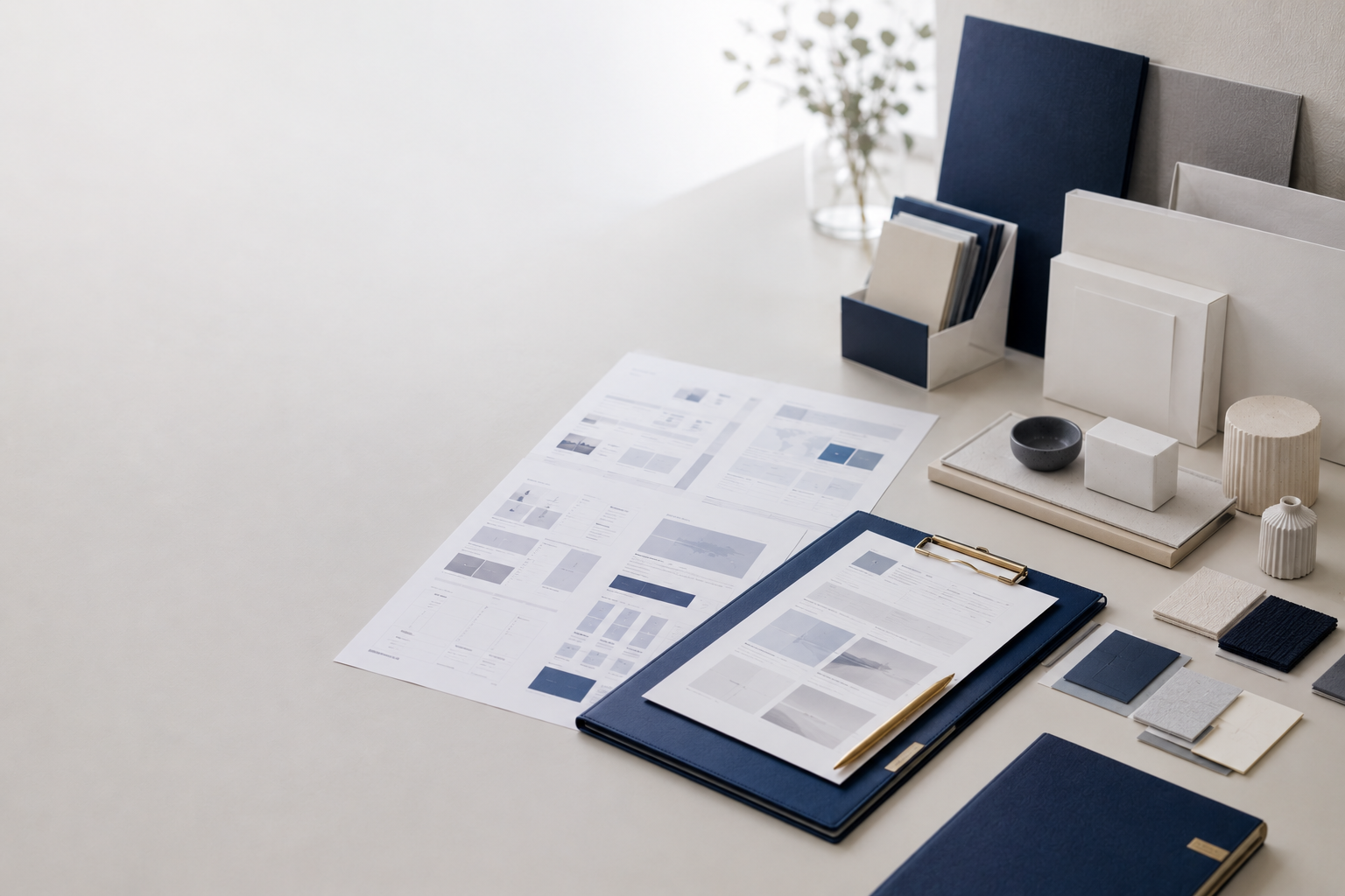 Abstract business image showing overseas buyer inquiry documents, product references, supplier communication, and Japan-based sourcing support.